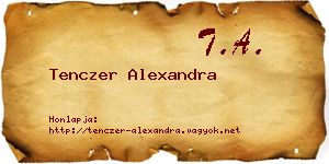 Tenczer Alexandra névjegykártya